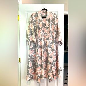Cabernet by Sleep Sense Matching Floral Satin Robe and Nightgown